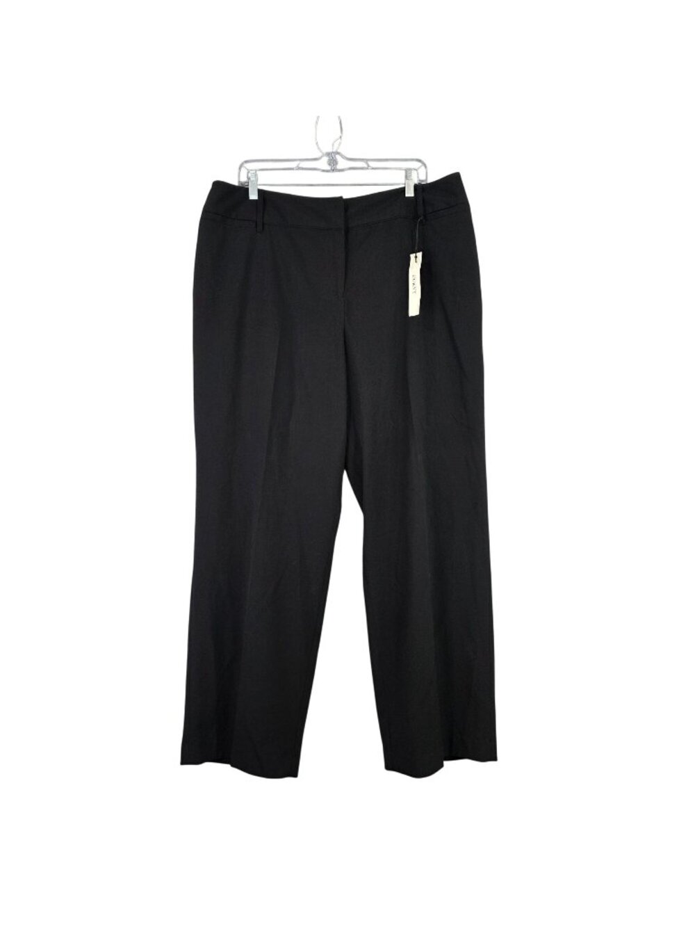 Woman Cato Black Curvy Fit Trousers Polyester Blend High Rise Work Career 16W